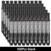 3-100 Pcs/Set Permanent Marker Pen Fine Point Waterproof Ink Thin Nib Crude Nib Black Blue Red Ink 2-3mm Fine Color Marker Pens