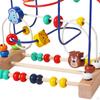 Bead Maze Puzzle Toy Fine Motor Skills Wooden Educational Abacus Circle for