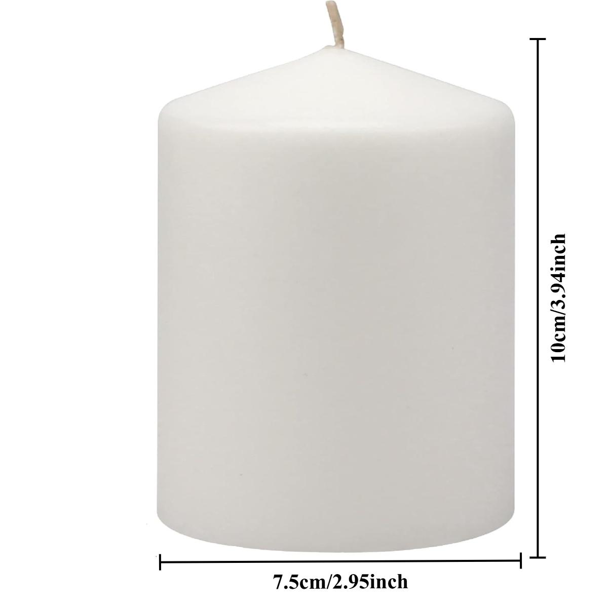 

1Pack Unscented White Tall Pillar Candles, Burning Candle Pillars, Perfect for Decor, Weddings, Emergencies, Votive