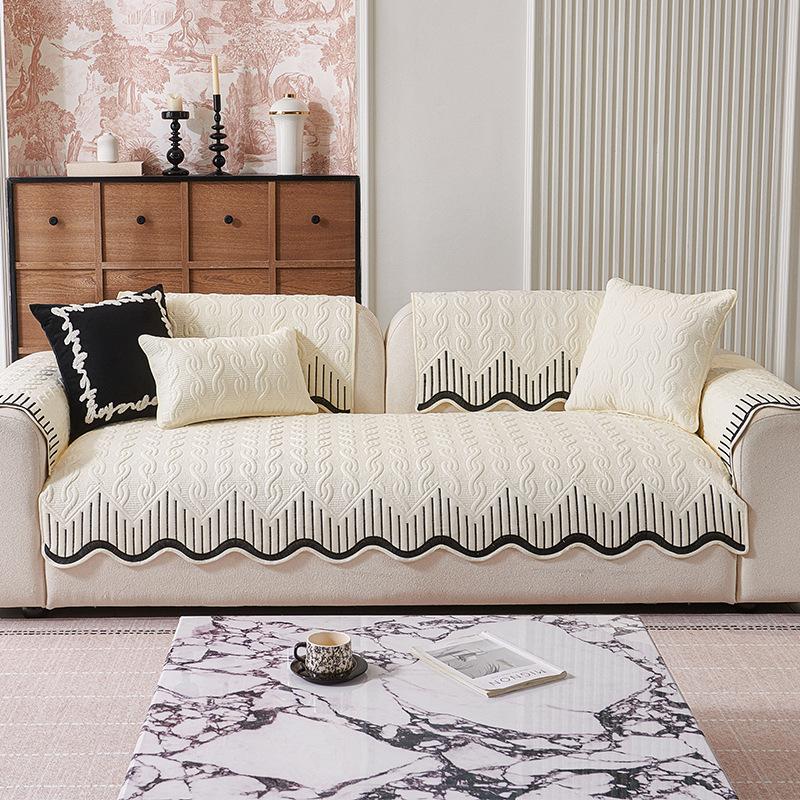 Premium Sofa Cushion  New Four-Season Universal Fixed Non-Slip Seat Cushion Special-Shaped Straight Leather Sofa Cover