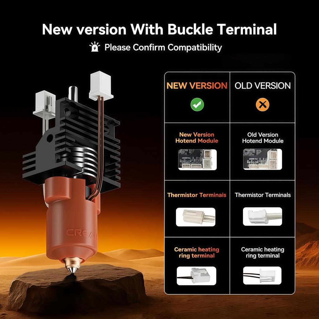 Creality 2025 New Version K1/K1C/K1Max Hotend PCBA Adapter Board_T9_GD32F303CBT6 and K1 Series New Version Hotend Upgrades Kit