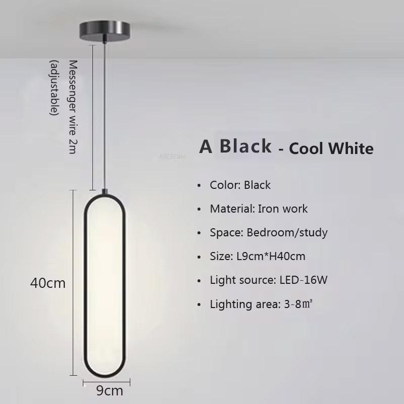Modern LED Pendant Light Gold Black AluminiumFor Bedroom Restaurant Living Room Study Hanging Lamps Decoration Lightning Fixture