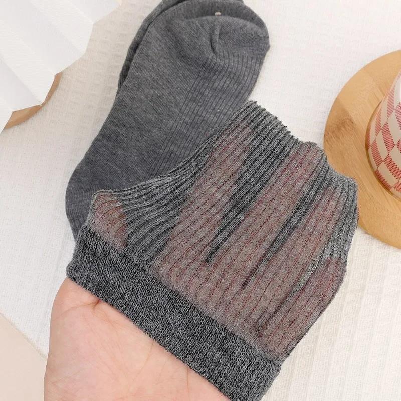1/2 Pairs Women Stockings JK Lolita Breathable Long Knee-socks Woman Solid Black White Y2K Simple Vertical Stripe Socks Trend