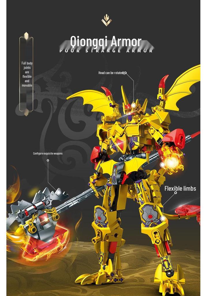 Steel Mecha Assembly Transformation DIY Model Building Blocks for Boys
