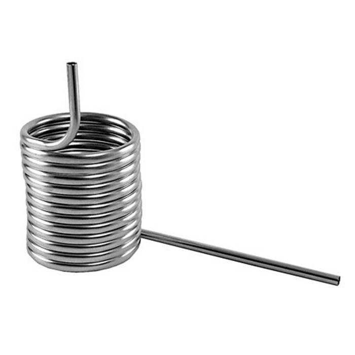 Serpentin de refroidissement - ICH-ZAPFE.DE - Modèle tourné gauche - Inox - D14 cm - 20,5 cm de hauteur