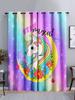 Curtains Rainbow Unicorn Curtains Digital Printing Blackout Curtains No Perforation Curtains
