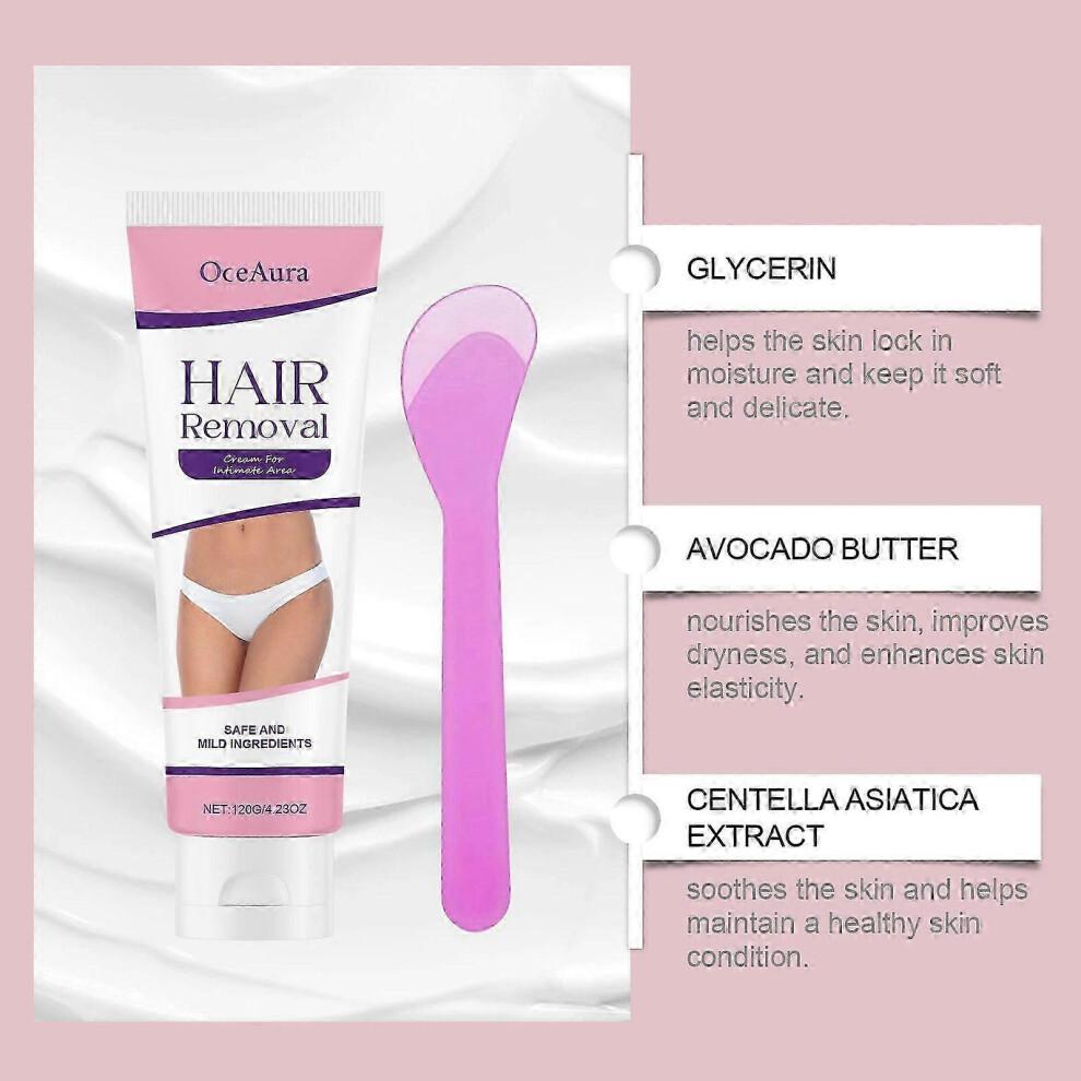 (2pcs)Hair Removal Cream for Unwanted Hair in Underarms, Private Parts, Pubic & Bikini Area, Painless Flawless Depilatory Cream for Men Women
