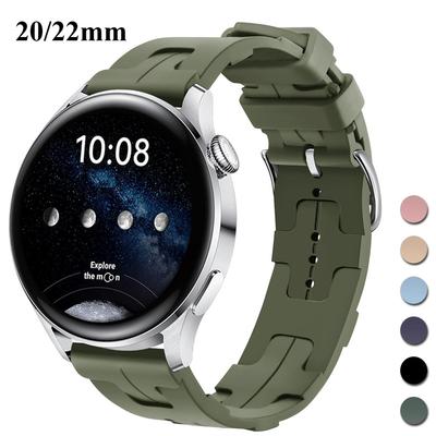 22mm 20mm Silicone Strap for Samsung Galaxy Watch Band 7 6 5 4 40/44mm 6Classic 43/47mm Bracelet for Huawei Watch GT5 Pro 46mm