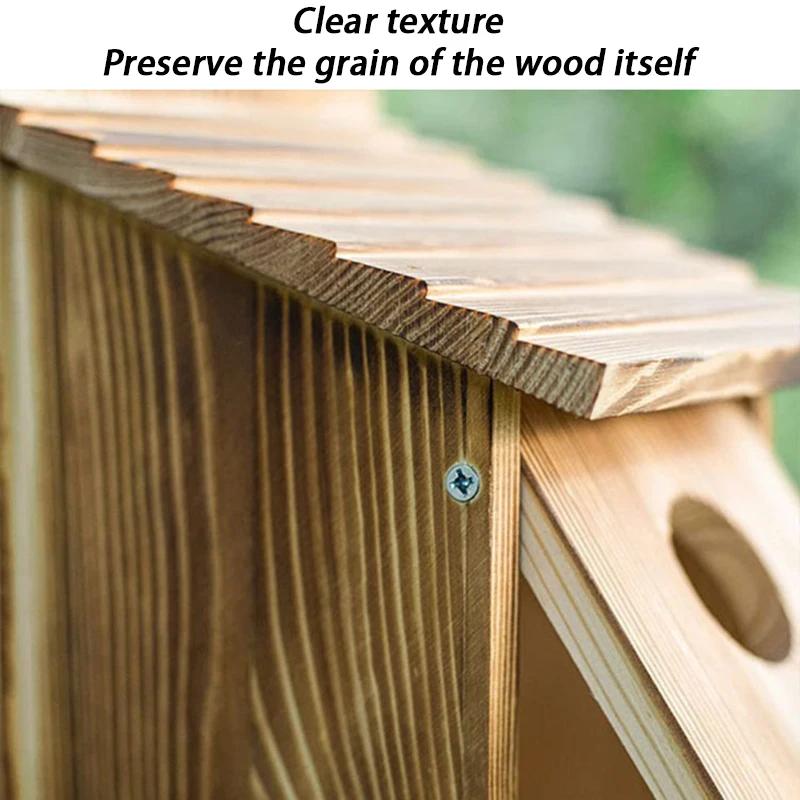 Wooden Bird House Outdoors Garden Decorative Bird Nests Tree Pine Wood Birds Cages Cheap Small Parrot Nesting Pet Supplies