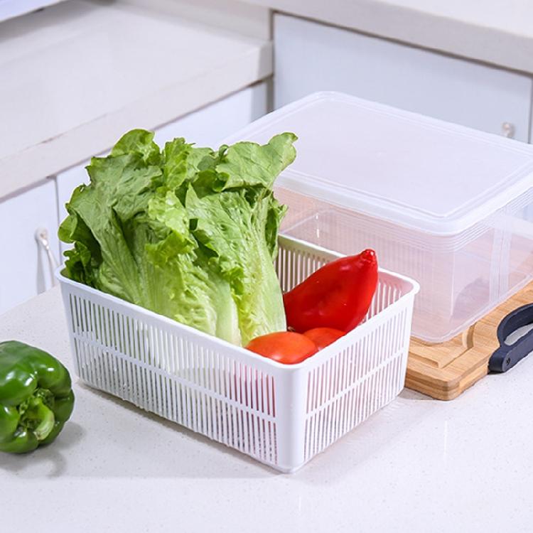 Draining Storage Containers Fridge Produce Saver Bins for Vegetables