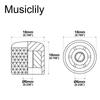 Musiclily 6mm Metal Guitar Dome Knobs for Telecaster Electric Precision Gold Guitars/PB Bass, (4 pieces)