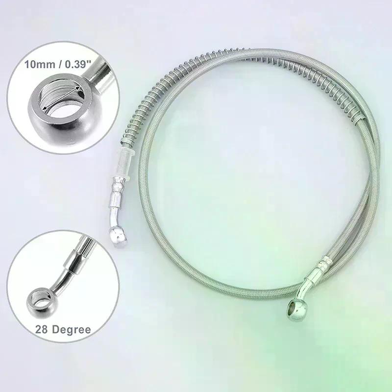 50-200CM Motorcycle Brake Oil Hose Brake Line Universal Motorbike Stainless Steel Braided Pipeline Modification Parts