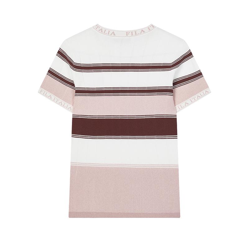 Fila Funky Striped Knit Sweater Women Tops F11W431413FIV