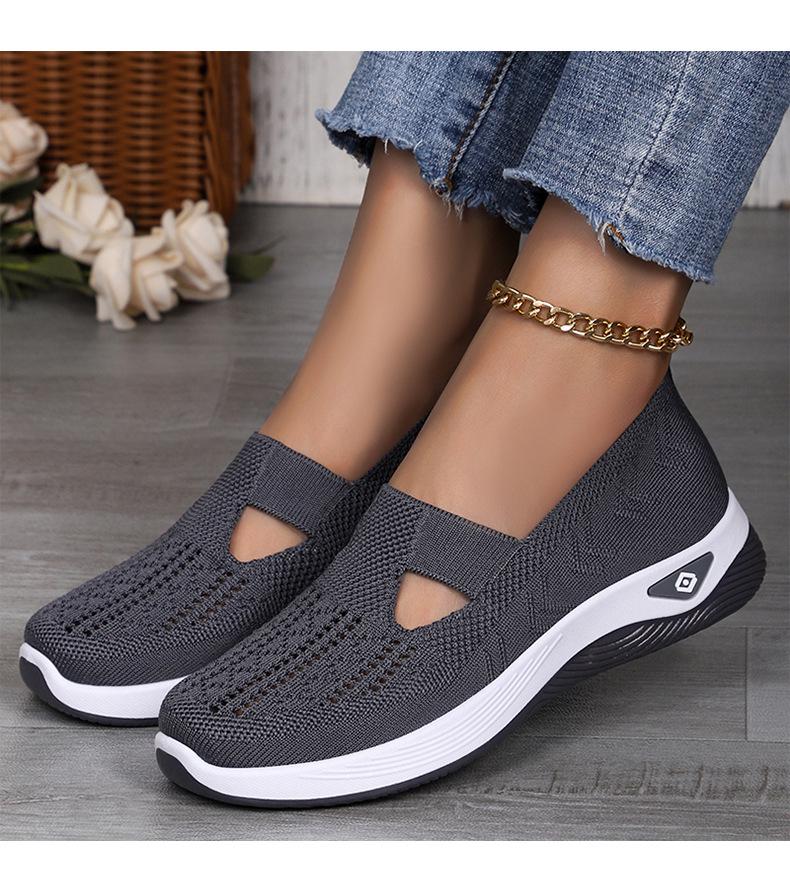 Women's Large-Size Breathable Mesh Shoes with Soft Soles for Comfort