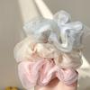Double Layer Silk Organza Scrunchies Sweet Flower Hair Band For Girls Ponytail