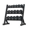 Aichen Rubber Coated Dumbbell Set with Rack