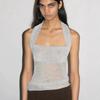 Halter Sling Sleeveless Halter Sequined Top Vest