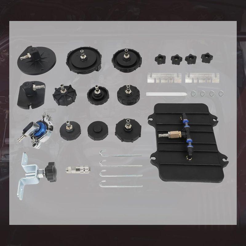 12-Piece Brake Bleeder Kit with Quick Connector and Master Cylinder Adapter for Most Vehicles