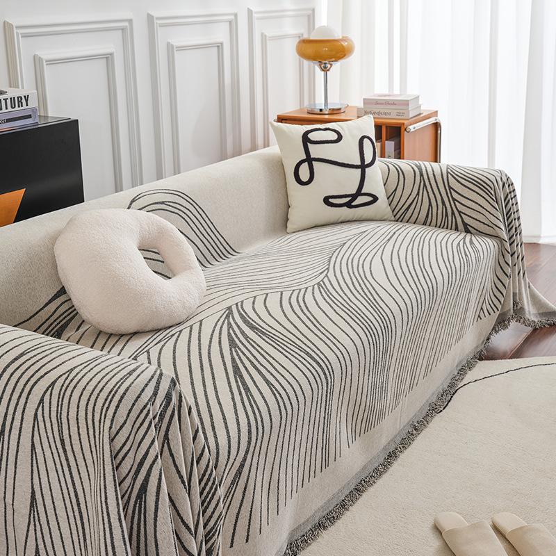 Chenille Sofa Cover Cloth Four Seasons Universal Line Advanced Sense Non-Slip All-Inclusive Universal Seat Cover Cover Anti-Scratching