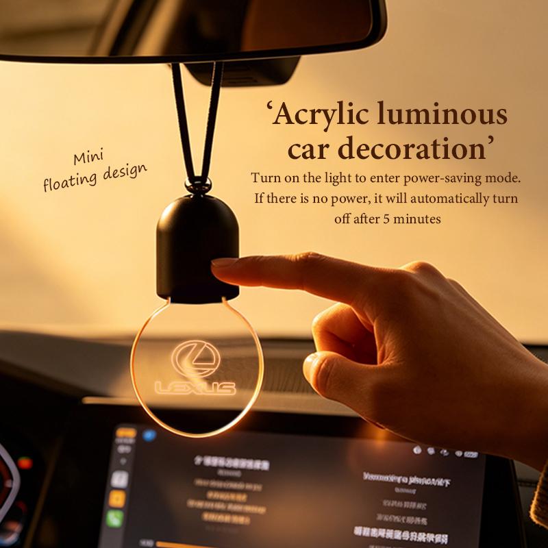YOM1 For Lexus Elegant Bulb Light Car Rearview Mirror Pendant LED Night Light Hanging Ornament CT ES GS NX IS250 CT200h IS300h ES300h