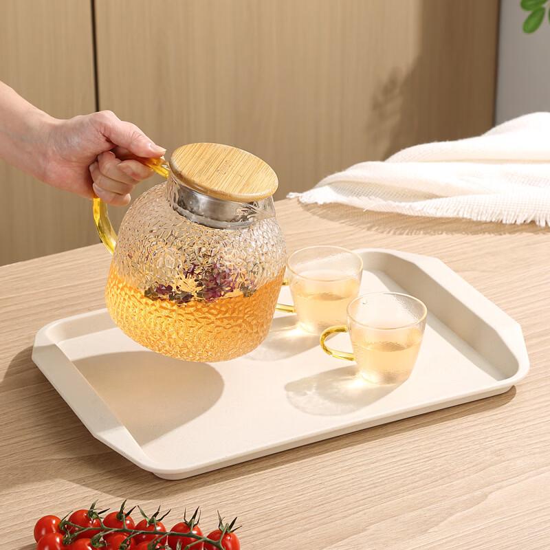 ZISIZ Anti-slip Ceramic Serving Tray