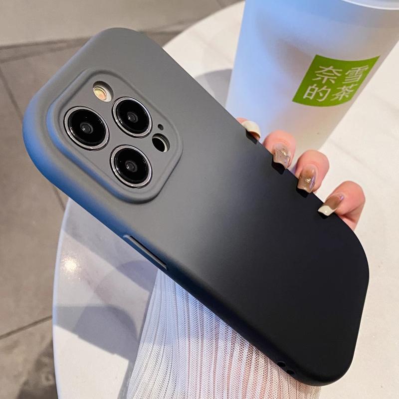 

Gradient fine hole camera liquid silicon case for iPhone 15 14 13 12 11 Pro Max full shockproof soft phone bumper cover for iphone14 (6.1 )