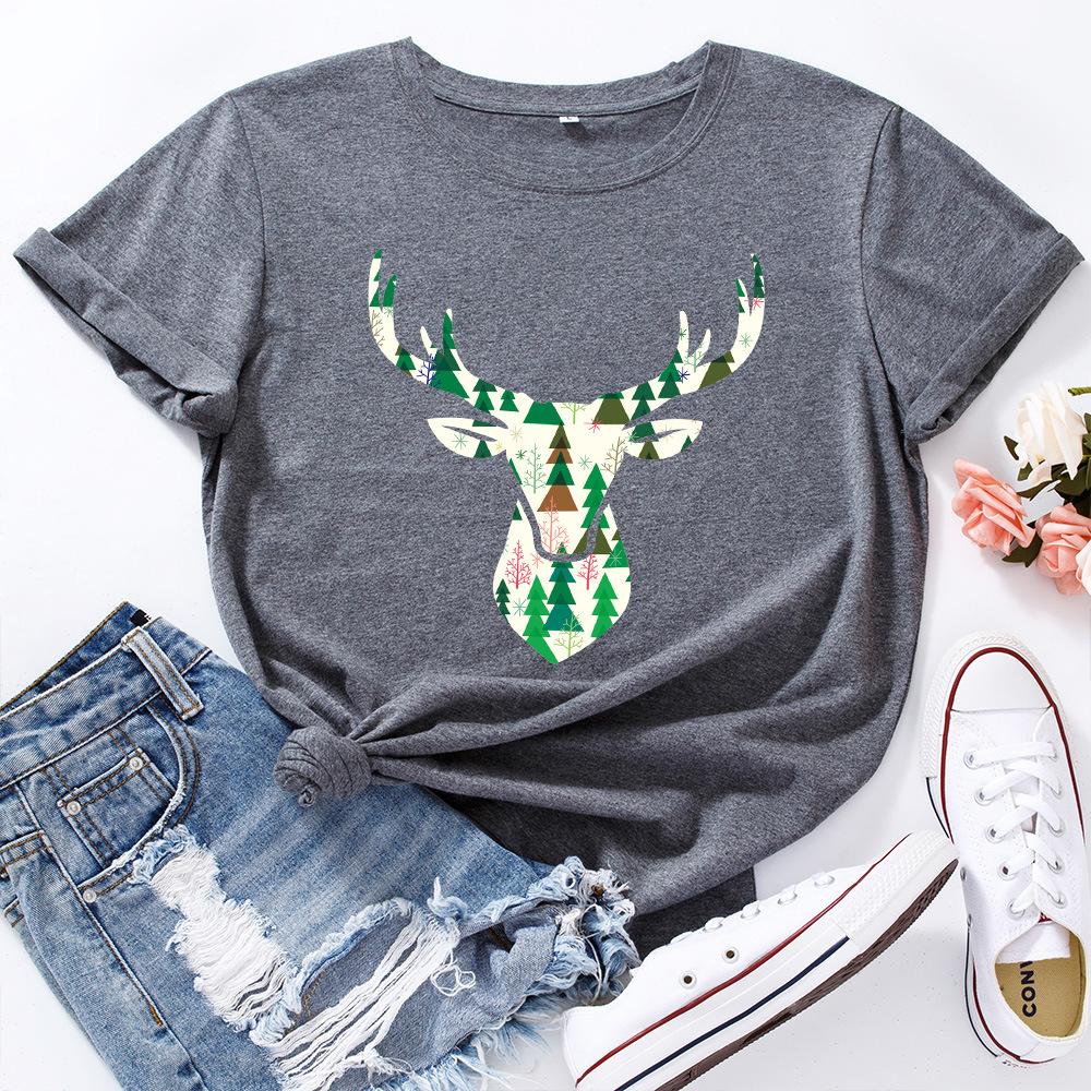 Women's Pure Cotton Loose Top Round Neck Short Sleeves T-Shirts Women’s