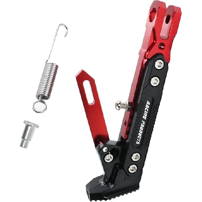 Motorcycle Universal Kickstand Adjustable Modified CNC Aluminum Alloy Adjustable Tripod Holder Kickstand Foot Side Support Stand Motor Scooter