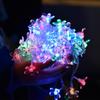 Outdoor Cherry Blossom Solar LED String Lights - Colorful Flower Decorations for Wedding and Festival