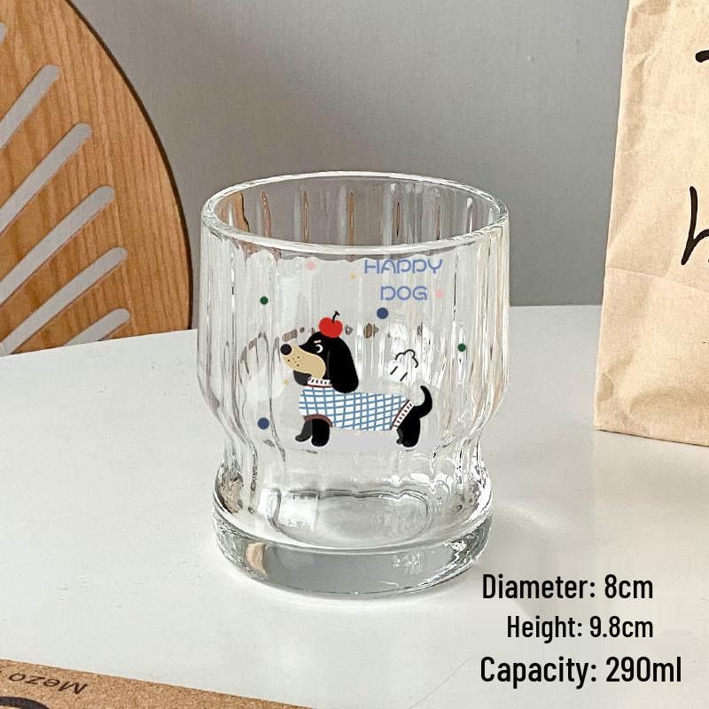 Stylish High-Capacity Glass Cup for Women - Cute Summer Design for Water, Coffee, or Milk
