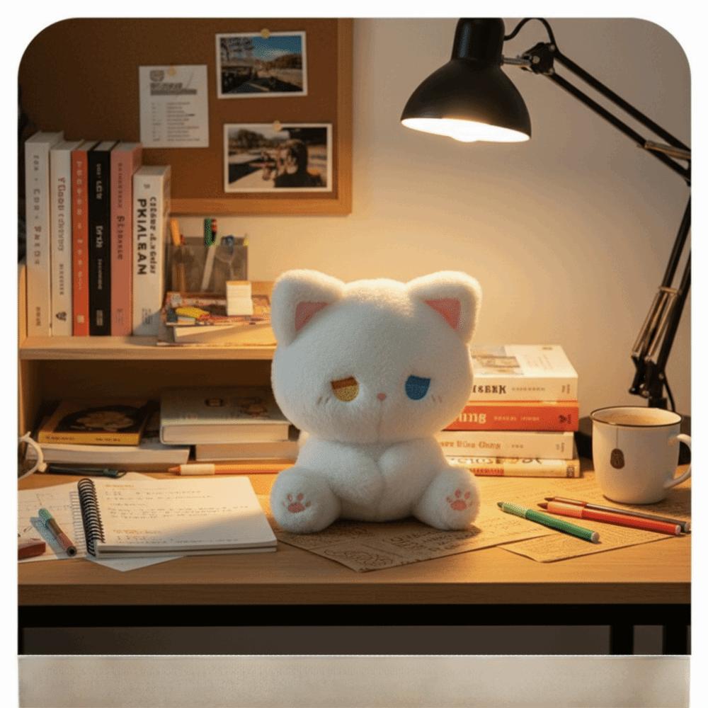 Cartoon Emo Dolls Sitting Posture Cat Plush Toy Emo Sad Kittens Plush Kids Birthday Gift