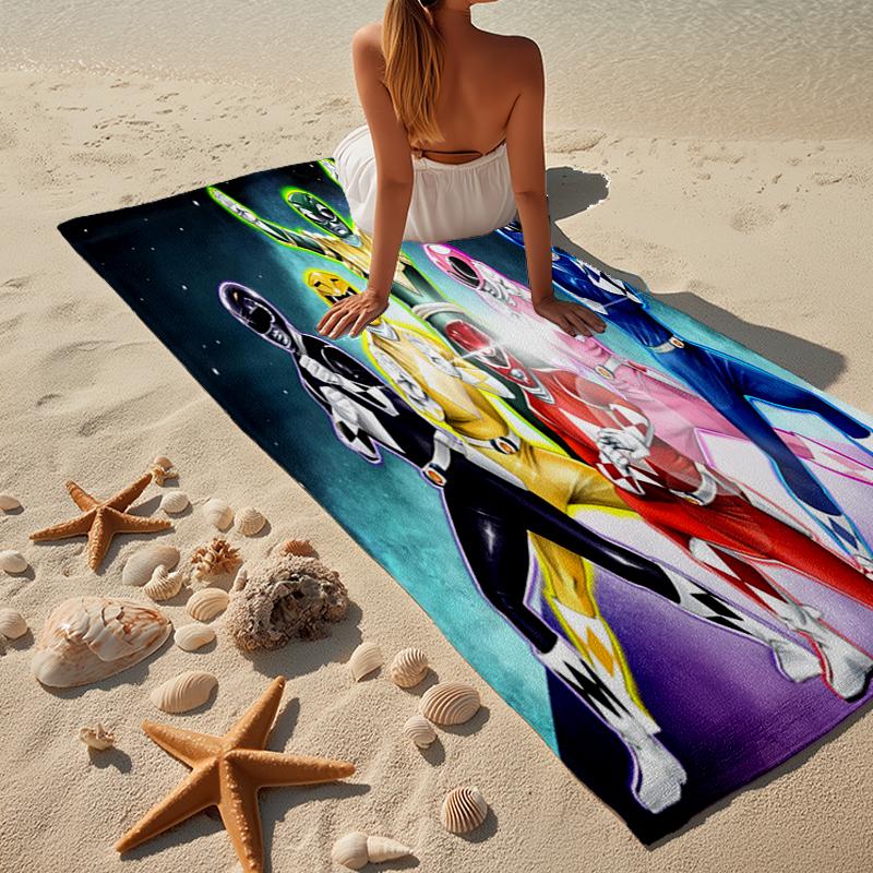 Rangers Team-up Beach Towel, Super Soft Microfiber, Gift for Her/Him, Birthday, for Pool, Beach, Travel, Home Decor Fan gifts