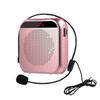 YCWF Teacher Voice Amplifier Portable Microphone Speaker PA System Rechargeable Rose Gold Outdoor Education Meetings Presentations