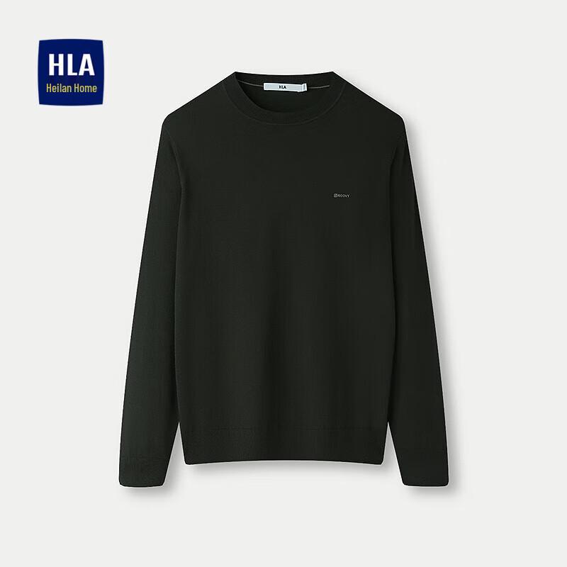 

HLA Men s Fashion Round Neck Thin Knitted Sweater S