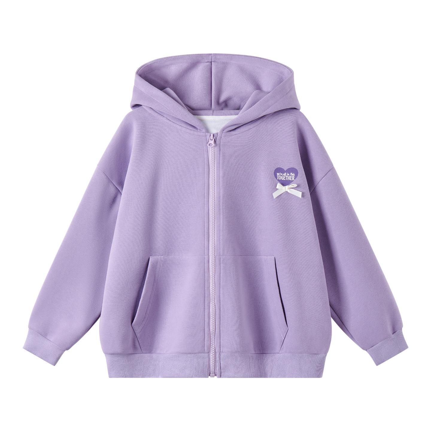 

Молодежная толстовка с капюшоном в корейском стиле - Повседневная и модная модель свободного кроя для девочек-подростков (Осенняя коллекция) 160 cm фиолетовый