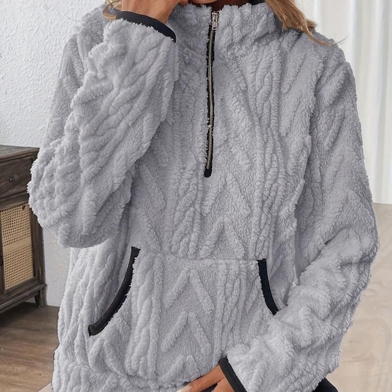 New Autumn and Winter Styles, Collar Top, Lamb Wool, Short Hoodie, Winter Interior, Plush Top