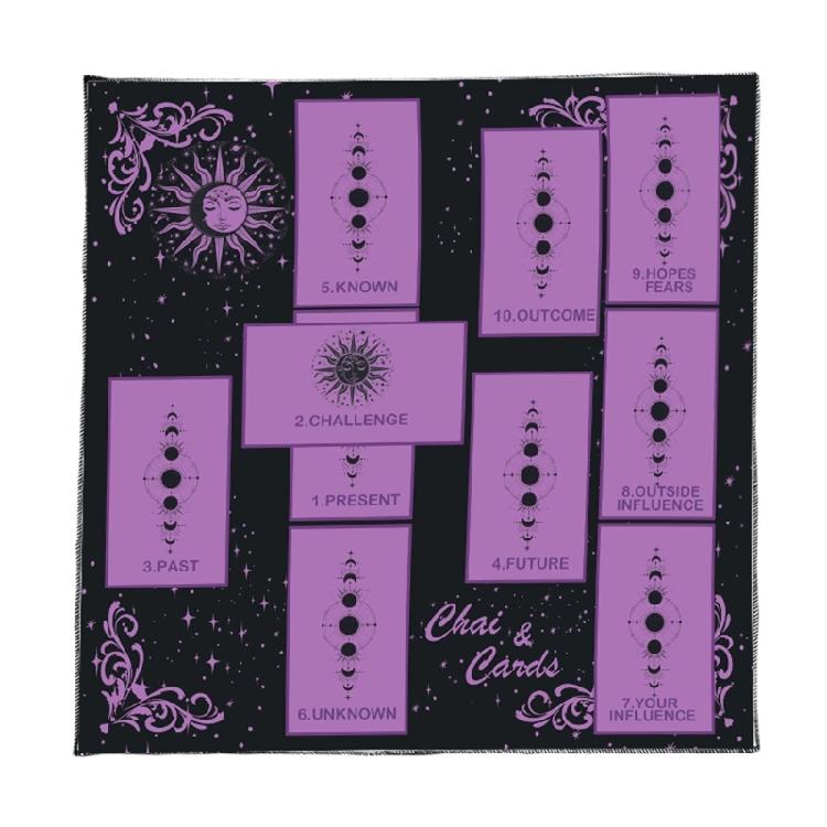 Butterfly Flower Tarots Card Tablecloth Meditations Cloth Psychic Reading Mats for Meditations and Spiritual Activity 50x50cm