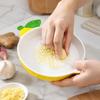 Manual Porcelain Grating Dish for Garlic and Soft Produce with Textured Face and Transfer Lip for Daily Cooking Use