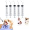 1/3 set Alimentatore di Medicine per Animali Domestici in Plastica 12ml con Tubo Curvo Tubo di Alimentazione Morbido Multiuso per Alimentazione di Animali Domestici Utensili per l'Allattamento
