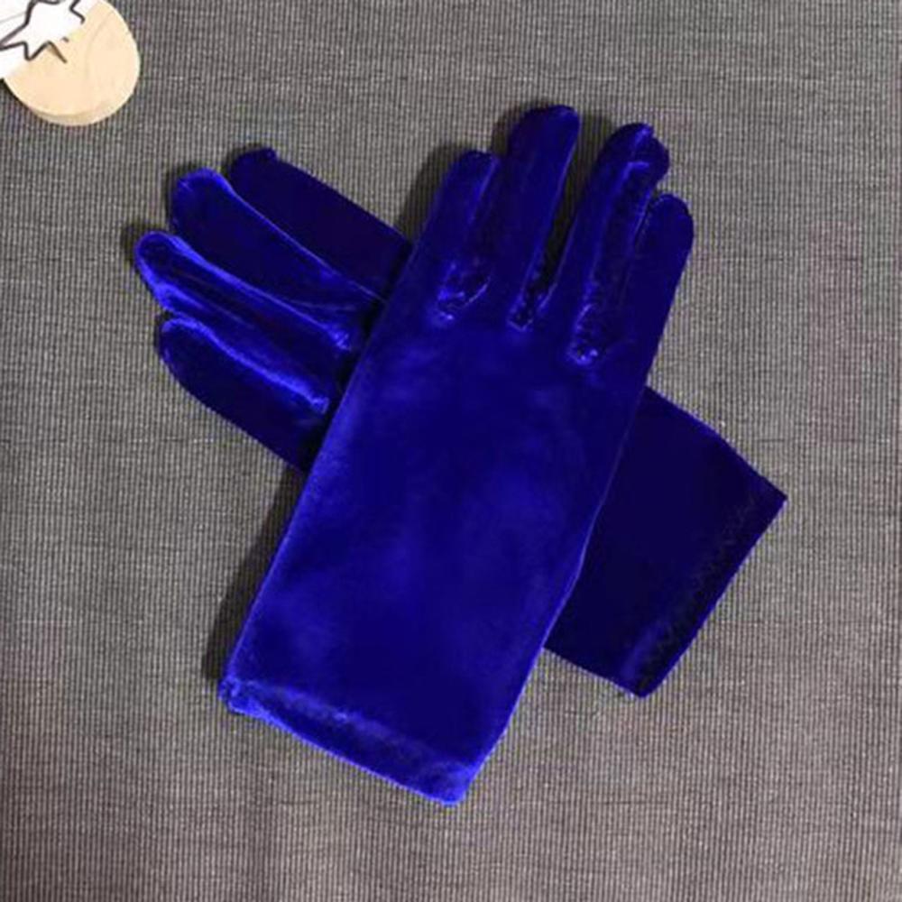 1 Pair Etiquette Short Gloves Sexy Gold Velvet Opera Party Gloves Sports Driving Warm Lady Mittens Swan Velour Evening Gloves