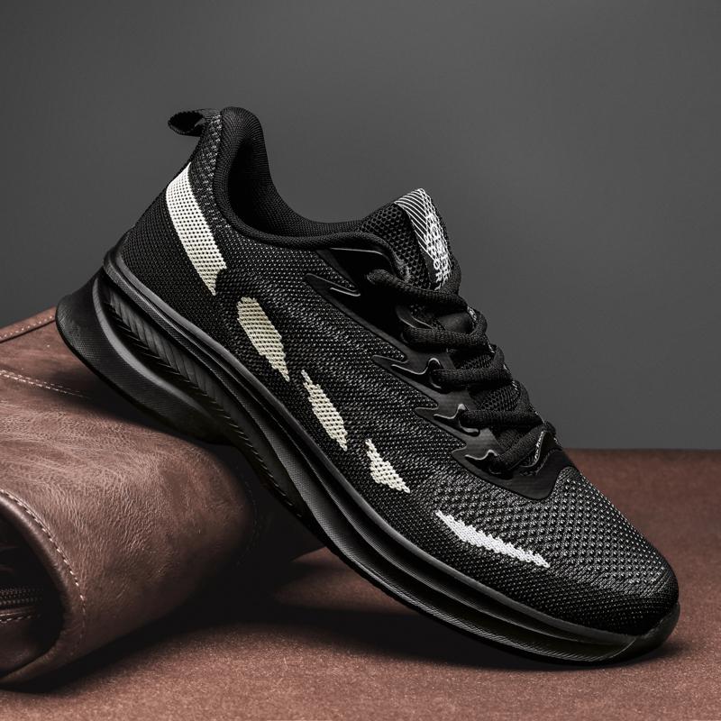 

Кроссовки для мужчин, модная повседневная спортивная обувь, весна 2024, удобные нескользящие высококачественные кроссовки для бега Zapatillas Deportivas 42 чёрный