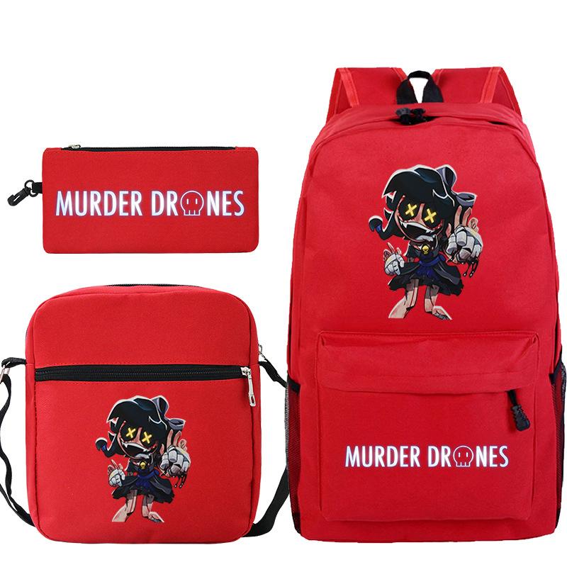 Neuer Murder Peripherie-Trend Schulterrucksack-Set Lässige Stiftetasche Grund- und Sekundarschultasche