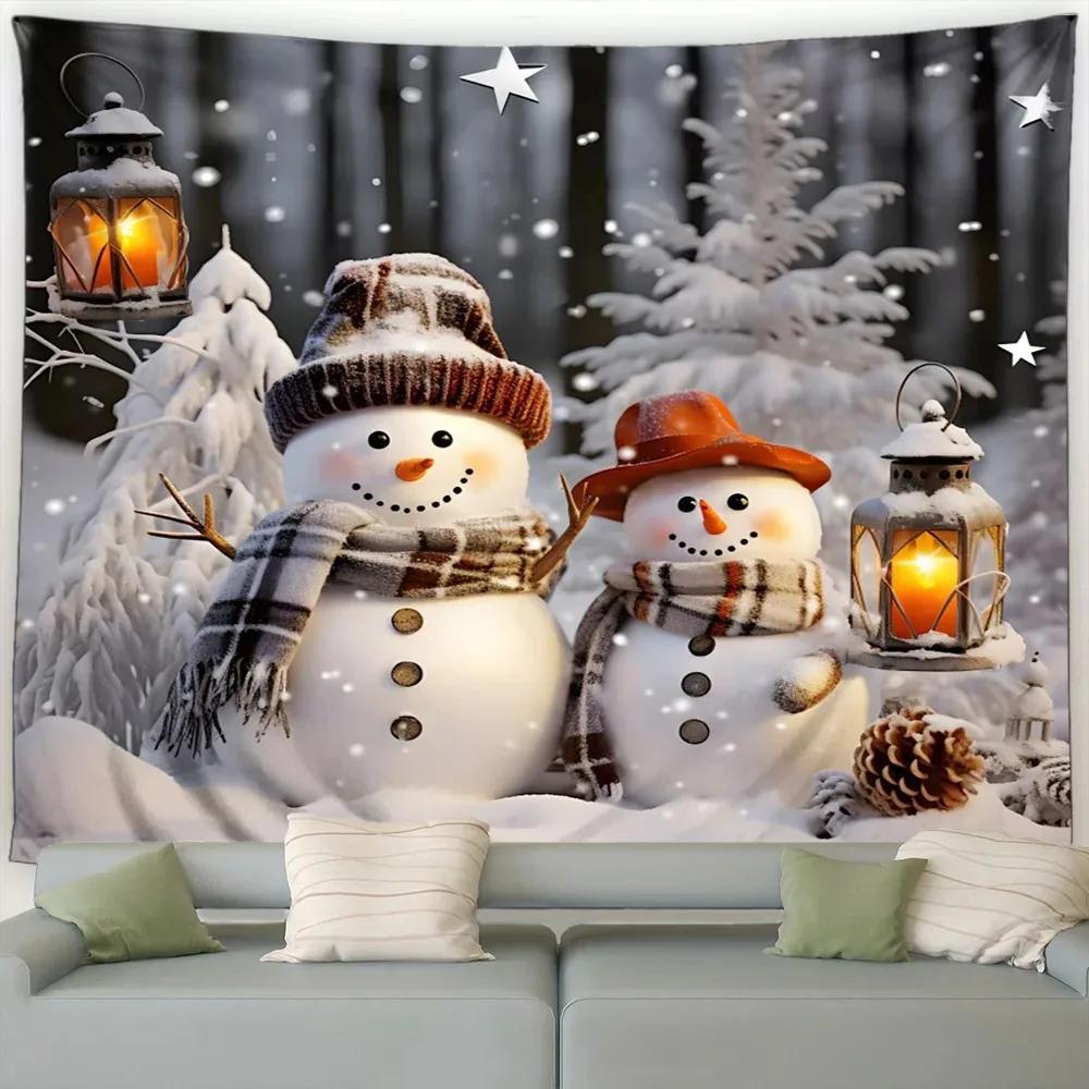 

Рождественская елка Снеговик Роскошный Гобелен Спальня Гостиная Домашнее Рождественское Украшение 100x75cm