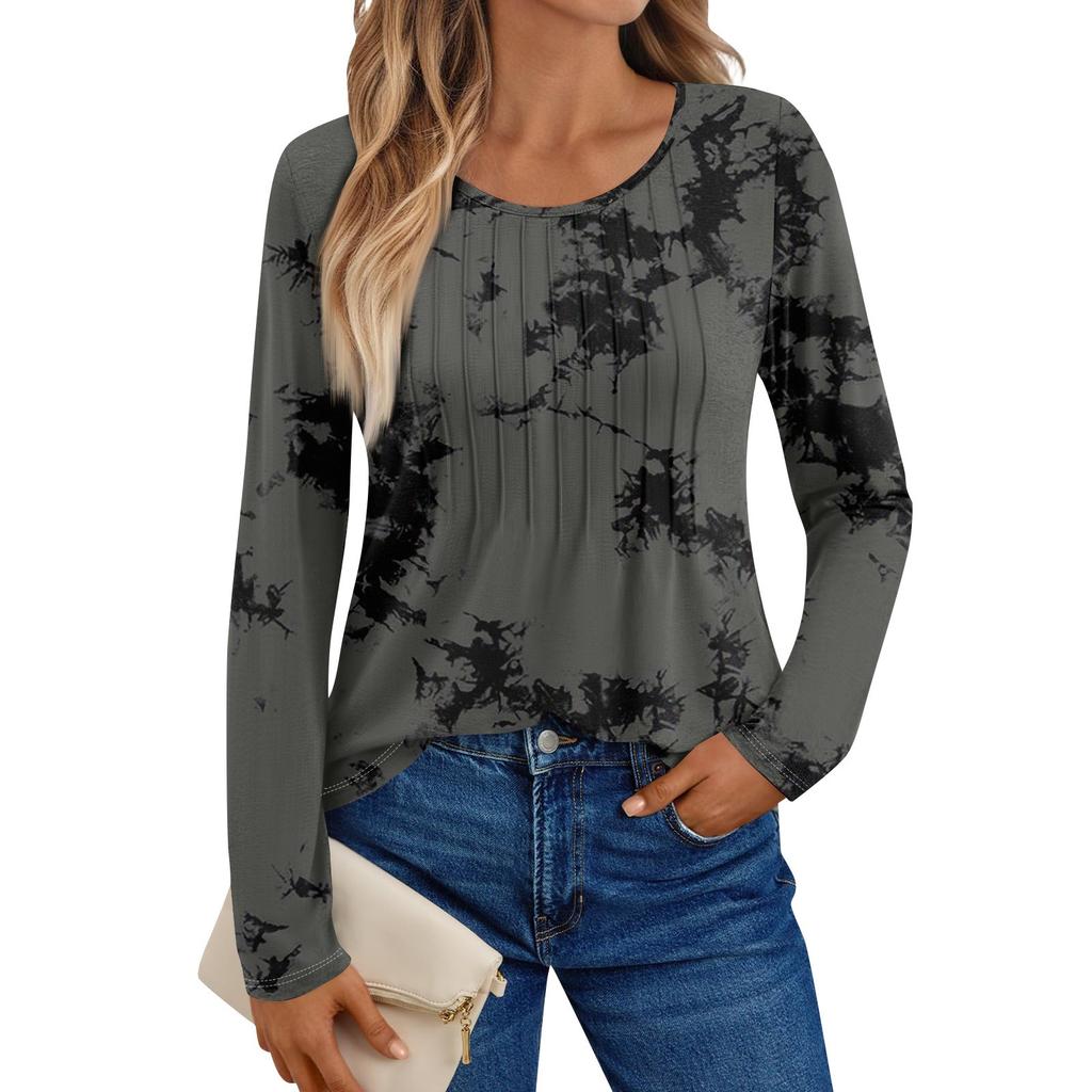 Cămăși cu mânecă lungă pentru femei, tricouri grafice, topuri de bază casual, pulovere
