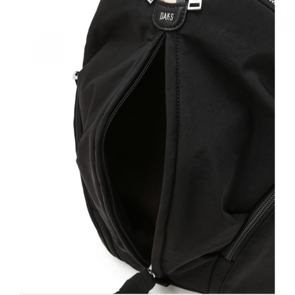 Daks Black Nylon Backpack With Logo Decorate Dcba6e850bk