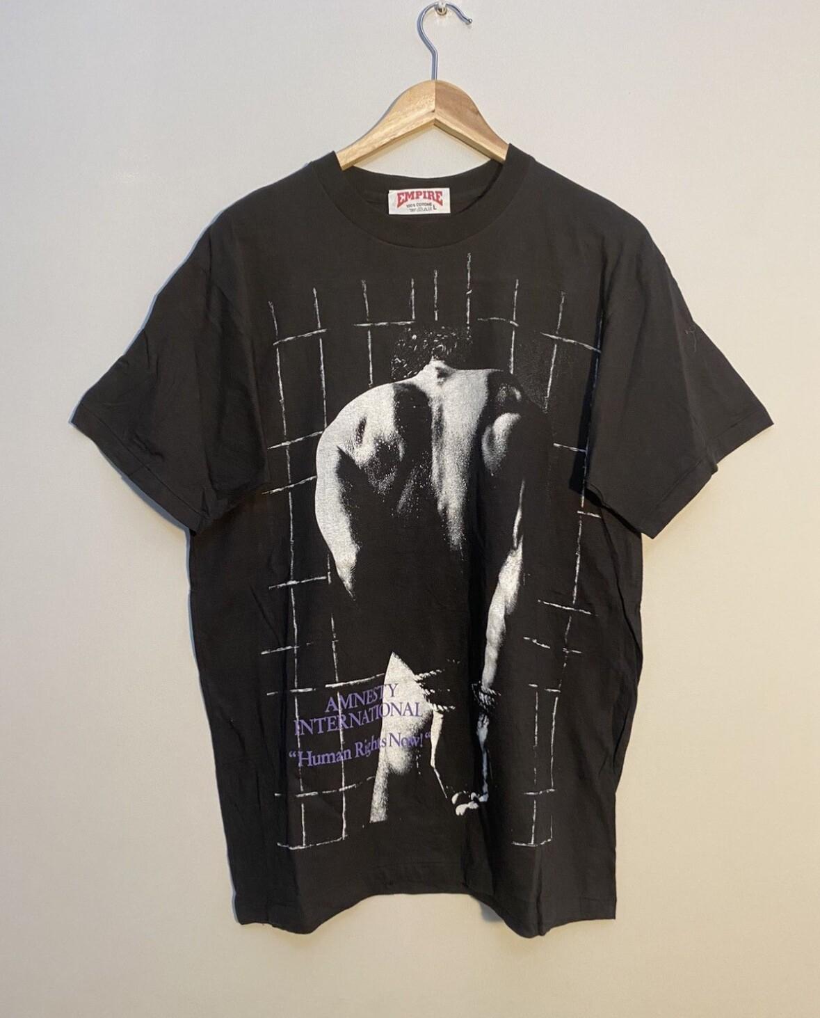 90s Amnesty International Human Rights Now Empire Tshirt L Black Unisex T-Shirt L