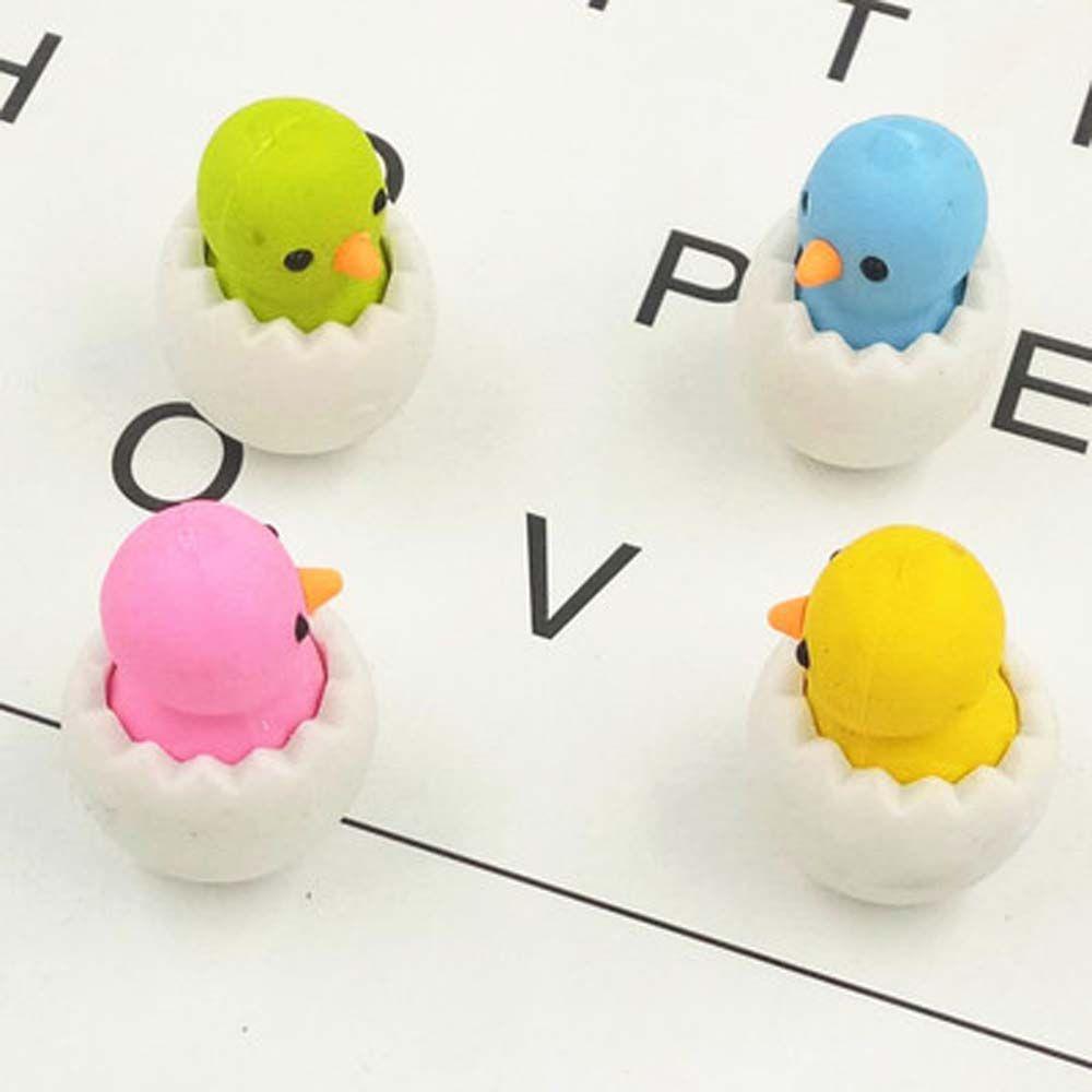 Supplies Correction Tool Cartoon Stationery Chicken Baby Eraser Eggshell Eraser Chicken Egg Erasers