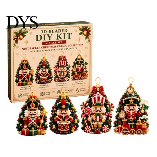 Sauberes, schmutzfreies Bastel-3D-Perlen-DIY-Set, Lebensechtes Weihnachtstier-Perlen-Set, Kreatives DIY-Kunst- und Bastelset, Handgefertigtes, Einfaches Stickset für