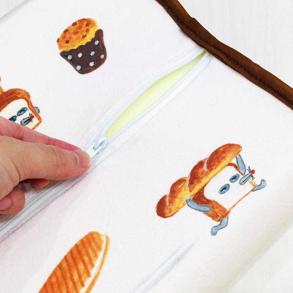 MORIPiLO Pan Robber Pillow Memory Foam 35x25x5cm Low Washable Cover Included Character Goods Stuffed Toy Cushion Beige Morishita 4621503 Children's