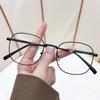 Neutral Photochromic Myopia Glasses with Polygonal Metal Frame Lightweight High-end Fashionable Business and Daily Glasses 0 To -4.0